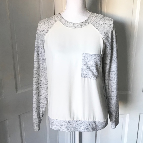 Lou & Grey Tops - Lou & Grey Gray and White Marled Top